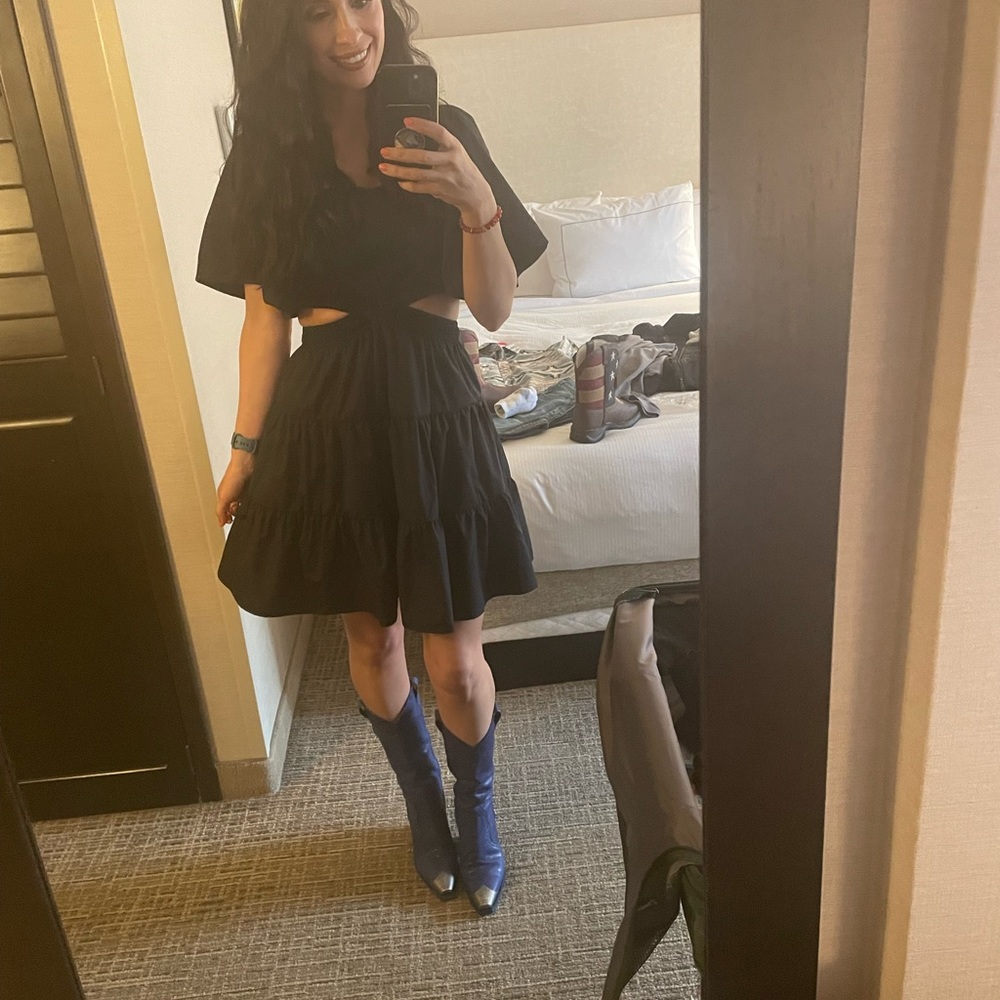 Black cut out dress